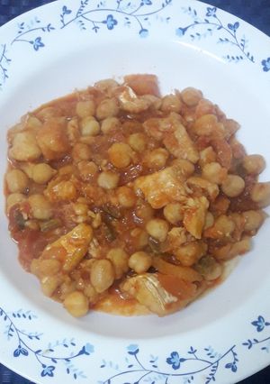 Una foto de Garbanzos con bacalao