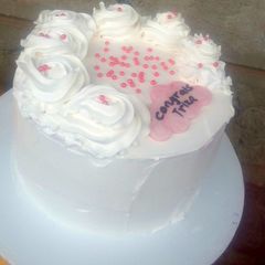 A picture of Red velvet cake #Christmasbaking.