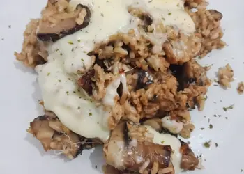 Resep Mudah Cheesy Mushroom Risotto Gurih Mantul