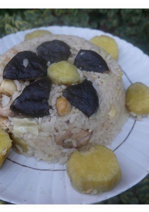 雞腿地瓜炊飯 的食譜成品照片