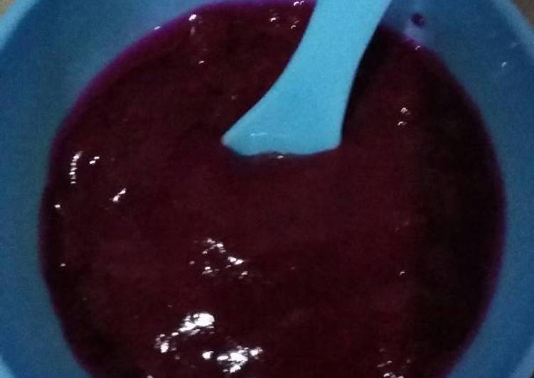 Resep masakan Mpasi Al 6 bln (Puree Pisang&amp;Buah Naga) | Langkah Membuat Mpasi Al 6 bln (Puree Pisang&amp;Buah Naga) Yang Mudah Dan Praktis