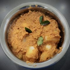 A picture of Kappa Puzhuku/ Tapioca curry.