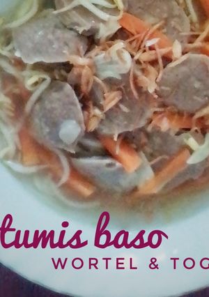 Foto resep Tumis Baso, Wortel & Toge