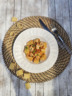 Foto di Calamarata di pesce spada con pesto di pomodori secchi