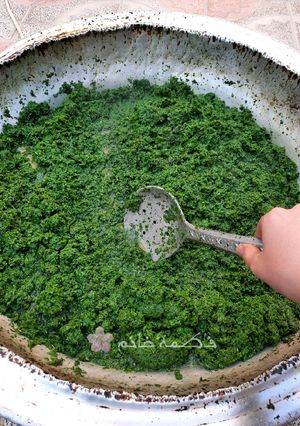 عکسی از دستور تعداد و میزان سبزی قرمه