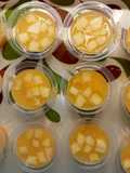 Puding sirup Jeruk topping apel