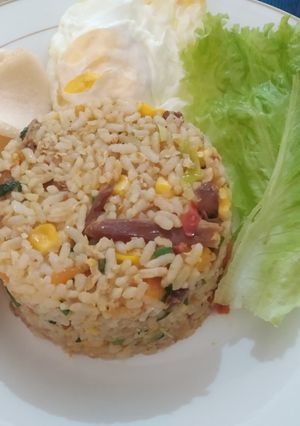 Foto resep Nasi Goreng Pelangi (leftovers meat)
