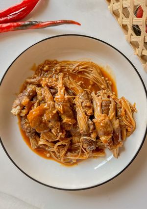 Foto resep Jamur enoki balut daging