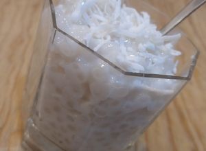 Una foto de Pudín vegano de tapioca con coco 🥥