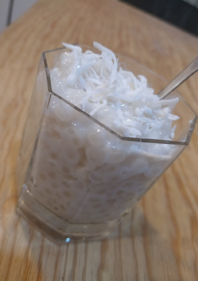 Una foto de Pudín vegano de tapioca con coco 🥥