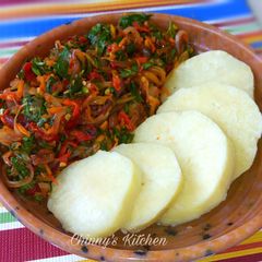 A picture of Nchanwu sauce.