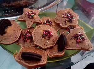 Foto resep Kue Cubit Coklat dengan Topping Oreo dan Messes