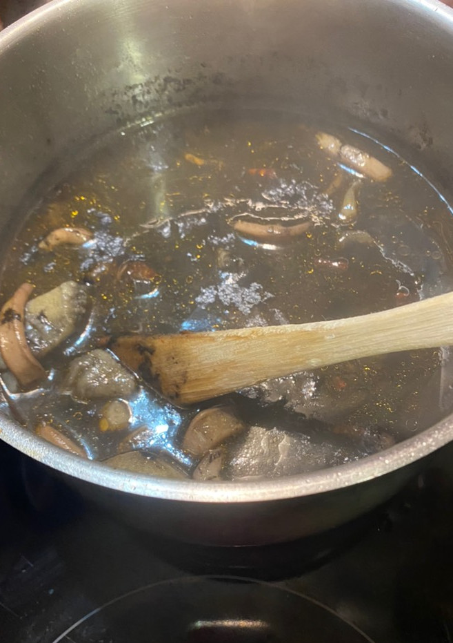 Una foto de Patatas con tubo de pota