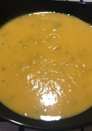 Una foto de Sopa de calabaza cremosa
