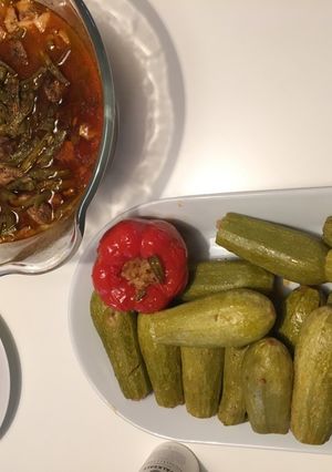 صورة لوصفة فاصوليا بعبا محشي ☺️