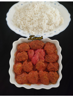 عکسی از دستور شامی با گوشت چرخ کرده