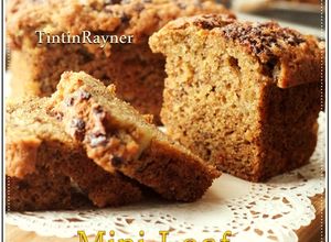 Foto resep Mini Loaf Banana Cake no Mixer Cake Pisang rempah chocochips mini