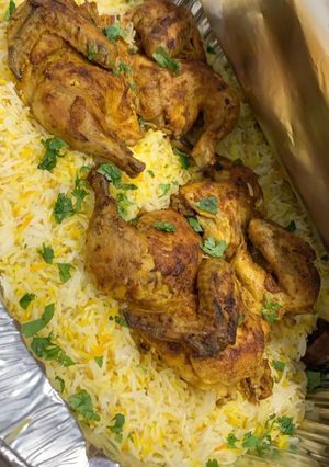 صورة لوصفة مندي دجاج أو مندي لحم