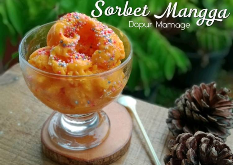 makanan Sorbet Mangga 🍨 Anti Gagal