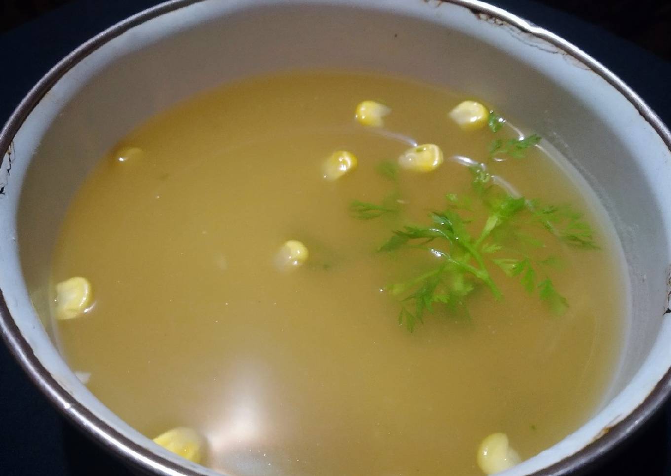 Sweet corn clear soup