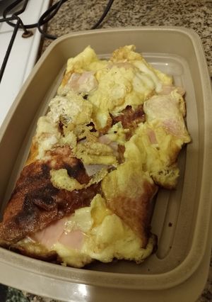 Una foto de Omelette de jamón y queso