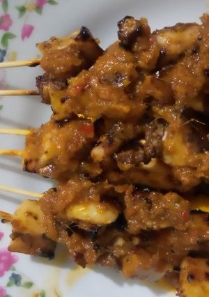 Foto resep Sate cumi bakar asem manis pedas