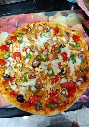 صورة لوصفة بيتزا