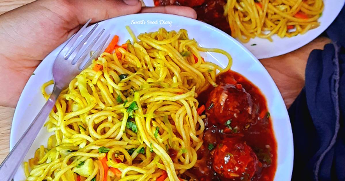 NonFry Veg Manchurian and Chow Mein Recipe by Swati Keshri 👩‍🍳 Cookpad
