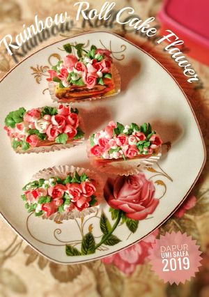 Foto resep Rainbow roll cake