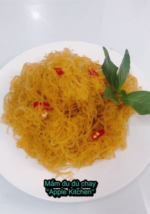 Hình của món Mắm đu đủ chay.