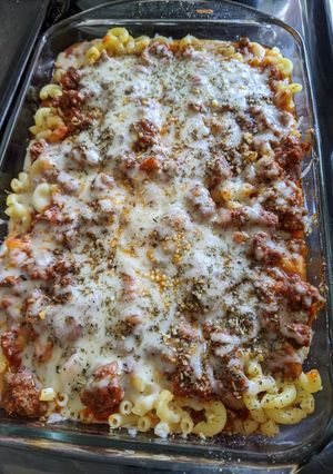 A picture of Baked Goulash #mommasrecipes.