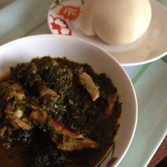 A picture of Vegetable soup with ofo.