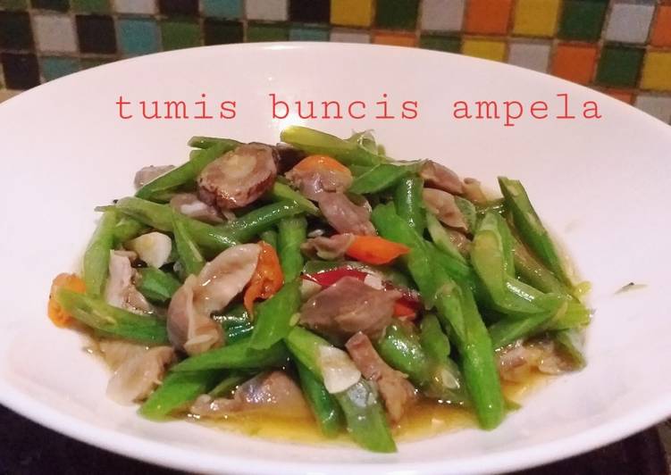 urutan Memasak Tumis Buncis Ampela Anti Gagal