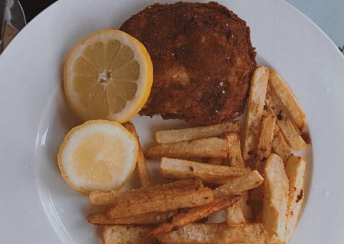 Step-by-Step Guide to Make Original Vegan No Fish &amp;amp; Chips for Lunch Recipe