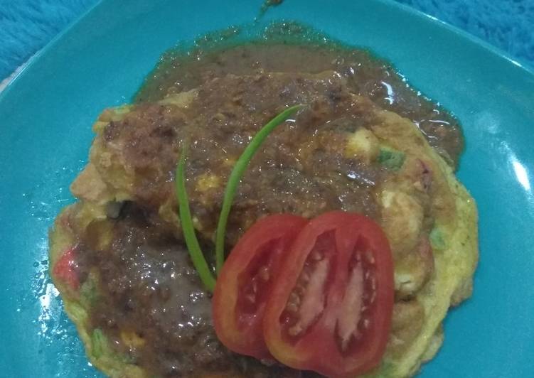Tahu telur sambal kacang