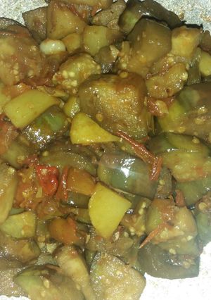 Foto resep Sambal Terong Kentang Bumbu Iris