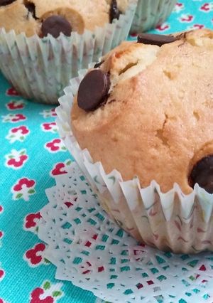 Una foto de Cupcakes con pepitas de chocolate