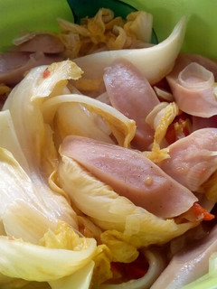 Foto resep Tumis sawi putih sosis