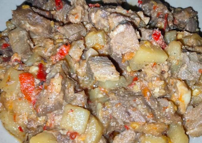 Resep: Sambal goreng hati,paru,daging sapi &amp; kentang Ekonomis