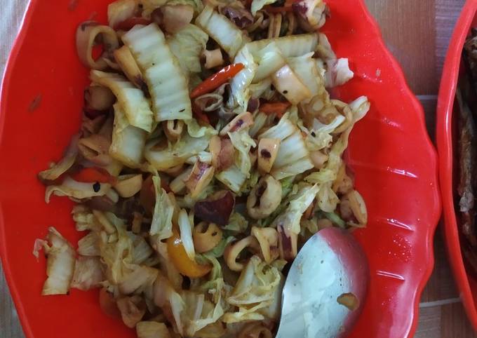 Resep Cumi Sawi Putih Saus Tiram Ala Mm An Oleh Angel S Mom Cookpad