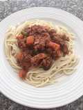 Spaghetti Bolognesa con Verduras
