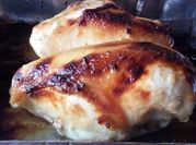Una foto de pollo mostaza y salsa de soja
