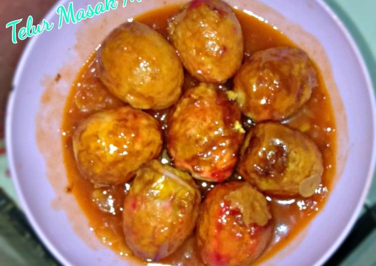 Cara Gampang Membuat Telur Masak Merah (Pedas Manis), Bikin Ngiler