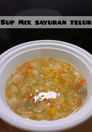 Foto resep Sup Mix Sayuran Telur
