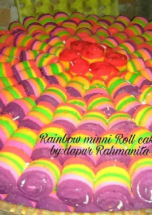 Foto resep Rainbow minni roll cake
