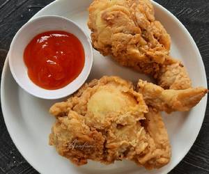 Cara Menyajikan Ayam Goreng Crispy Kribo KFC KW Enak Bergizi