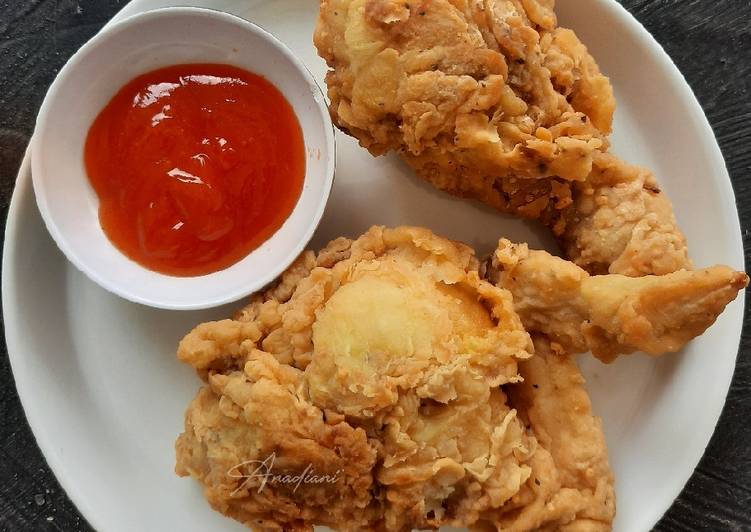 Resep Ayam Goreng Crispy Kribo (KFC KW), Bisa Manjain Lidah