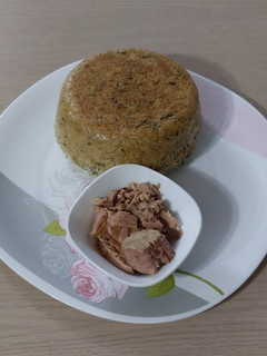 عکسی از دستور سبزی پلو کته ای با تن ماهی