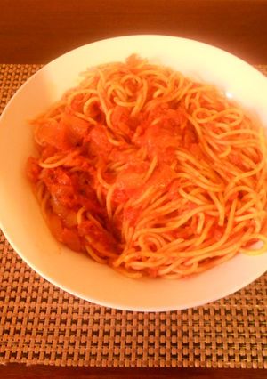 Foto principal de Espaguettis con sobrasada y tomate