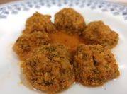 Una foto de albondigas camote